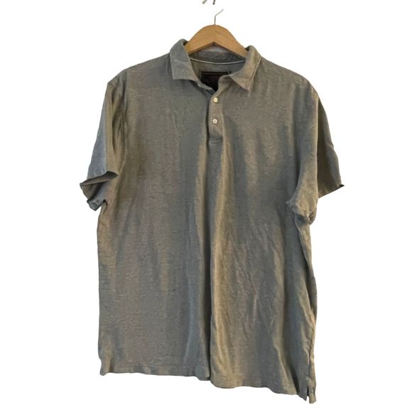 Jos A Bank Reserve Polo Shirt Mens Size XL Gray Cotton Silk Blend Short Sleeve - Picture 1 of 10